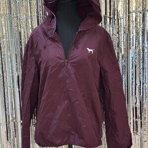 Victoria’s Secret Pink 1/4 Zip Purple Hoodie Windbreaker Size M/L 2000s vintage